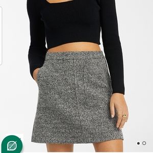 Grey tweed mini skirt